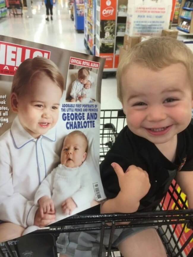 11 Funny Pictures Of Babies Who Resemble Popular Celebrities - As for my son, he rightly considers himself a member of the Royal Family.