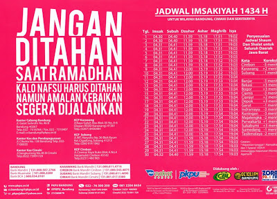 Jadwal Imsakiyah Puasa Bulan Ramadhan Hari Ini Rabu 