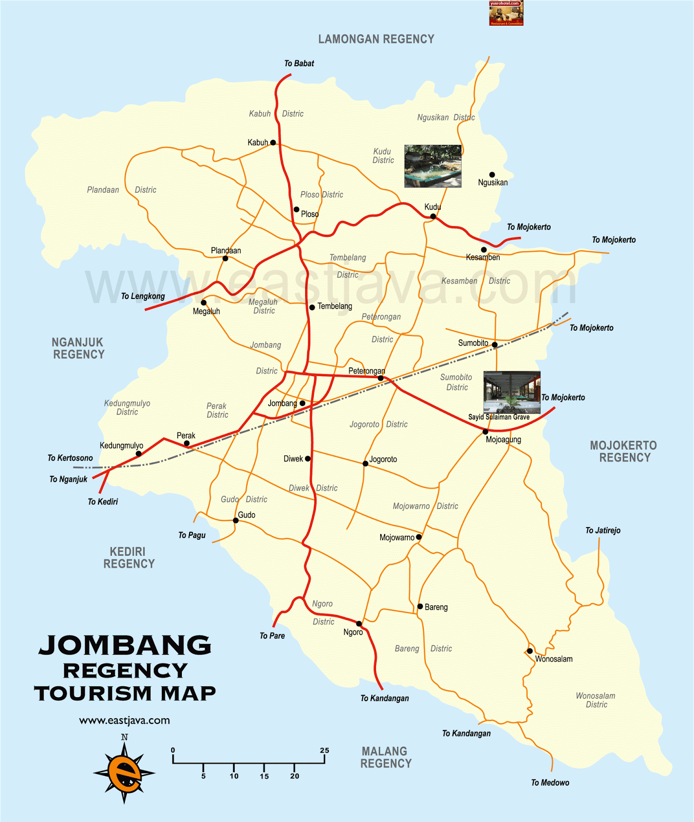 Peta Lengkap Indonesia Peta Wisata Kabupaten Jombang