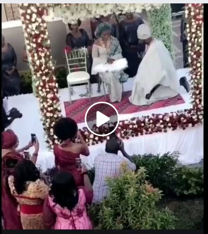 Nigerian Man Knees For His Ugandan Bride During Traditional Wedding (pics+vid)