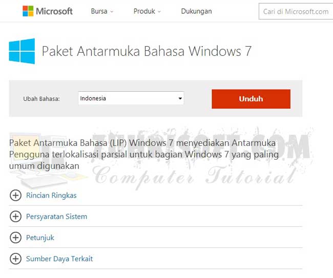 Cara Mengubah Bahasa pada Windows 7 Menjadi Bahasa Indonesia