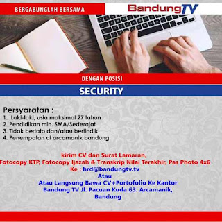 Lowongan kerja Bandung TV