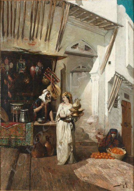 Un bazar à la casbah d'Alger par Pierre-Marie Beyle