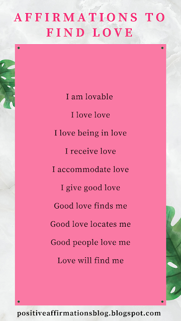 Affirmations to find love
