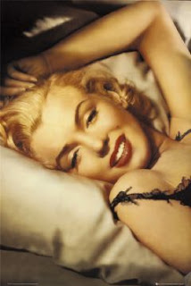 Marilyn Monroe Head on Pillow