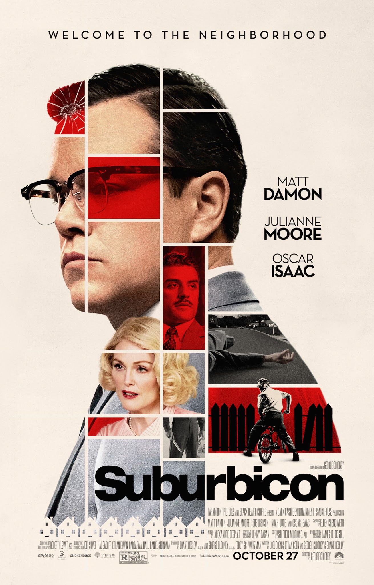 suburbicon film recenzja clooney coen damon moore isaac