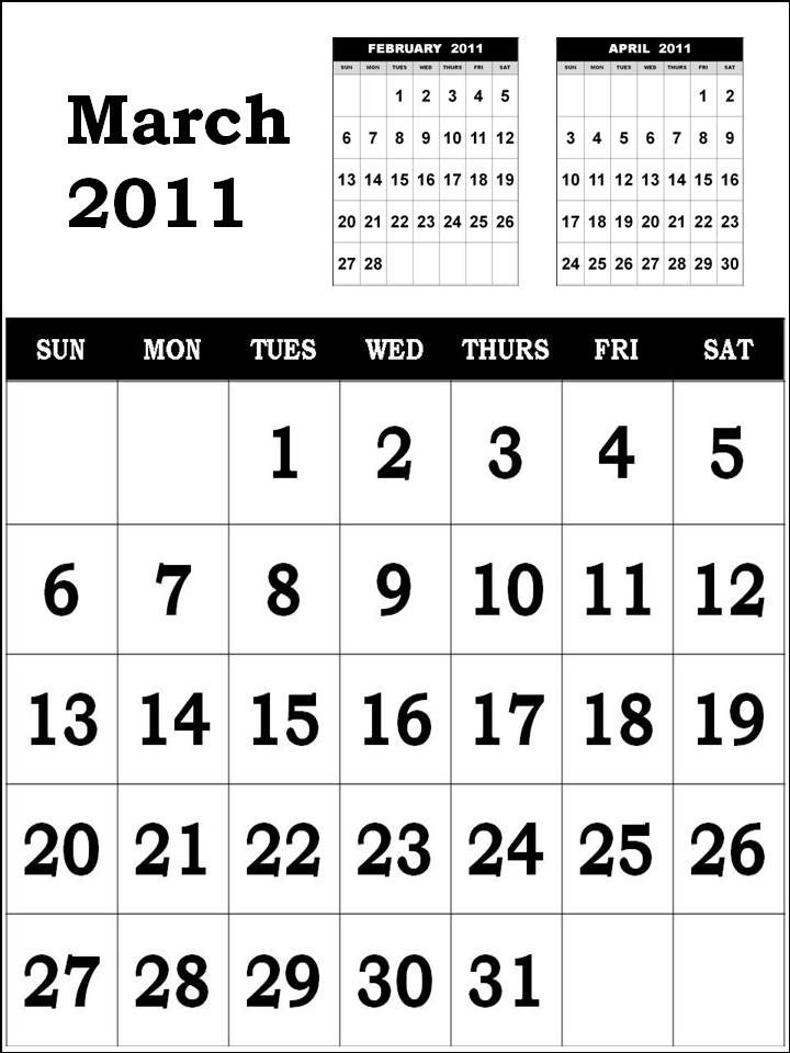 blank march calendar. lank march calendar 2011