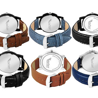 Foxter Pack of 6 Multicolour Analog Analog Watch for Men and Boys