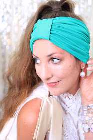 Turban Headband in Jade by Mademoiselle Mermaid