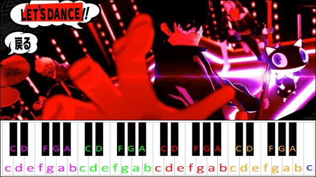 Life Will Change (Persona 5) Hard Version Piano / Keyboard Easy Letter Notes for Beginners