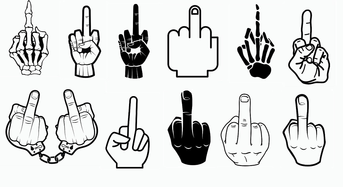 Download digitalfil: Middle Fingers svg,cut files,silhouette ...