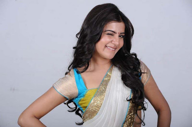 Samantha Latest Hot Navel Show in Half Saree