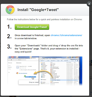 instal twitter in google plus