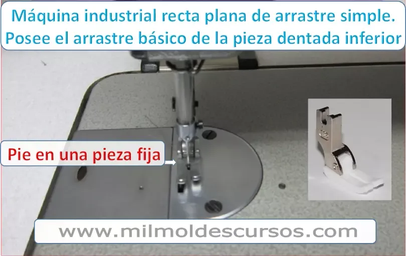 MAQUINA DE COSER RECTA INDUSTRIAL DE ARRASTRE SIMPLE