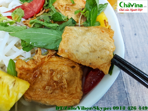 bánh canh chả basa chiên chavina