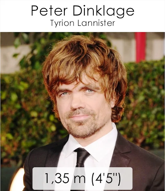 Peter Dinklage (Tyrion Lannister) 1.35 m