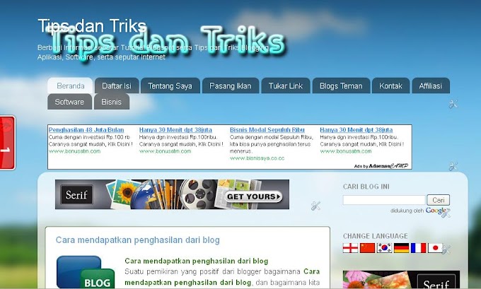 Cara membuat  home page di blogspot