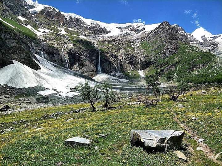 Pimiri village 7 hidden waterfall. waterfall in Haramosh valley and Khaltaro valley. Pimiri village Khaltaro valley. waterfall in Khaltaro valley