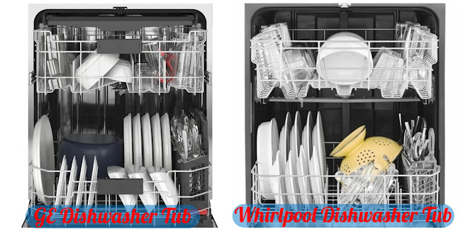 GE Dishwasher and Whirlpool Dishwasher Tub