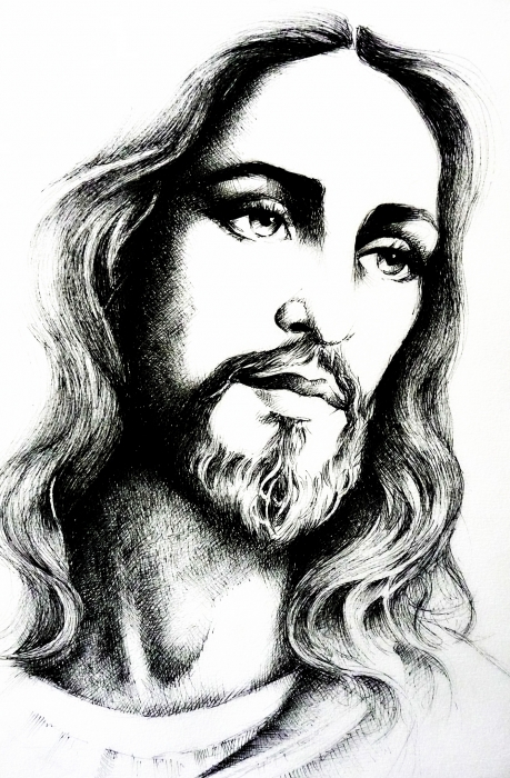 Cartoon drawing jesus christ Royalty Free Vector Image