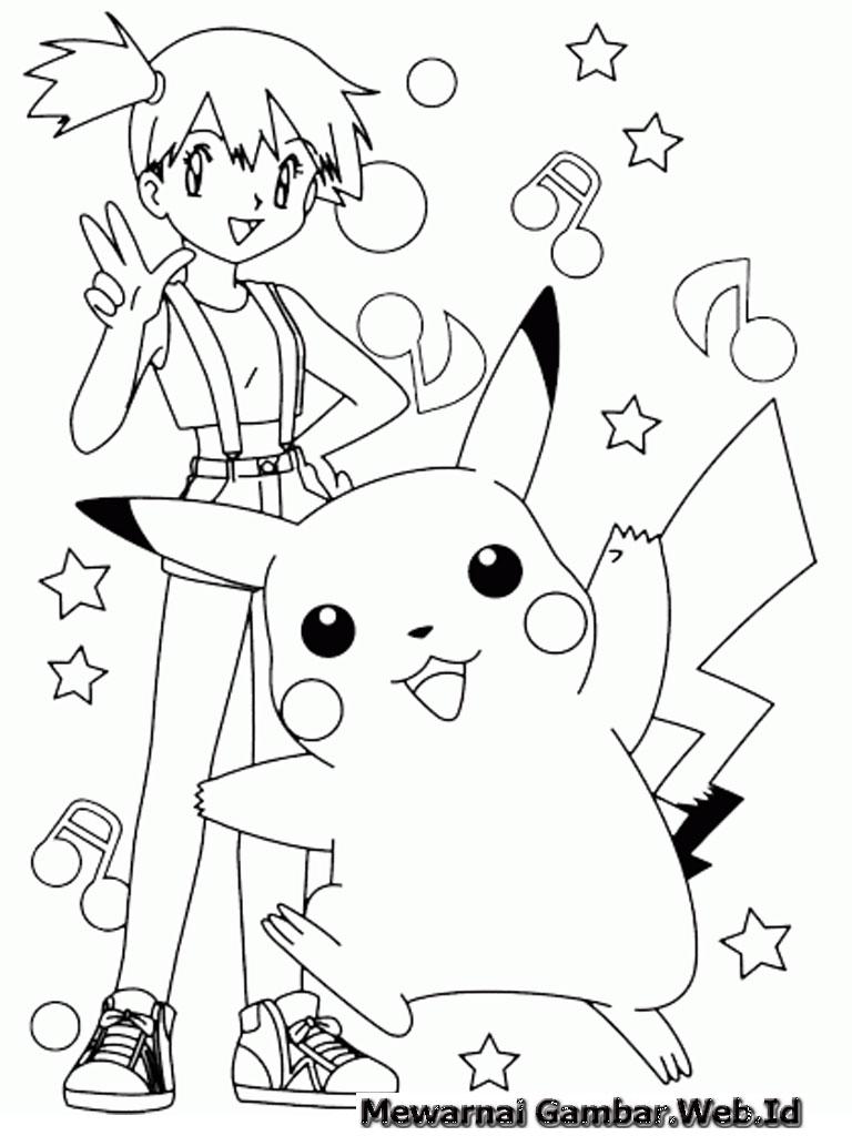 Mewarnai Gambar  Pikachu Mewarnai Gambar 