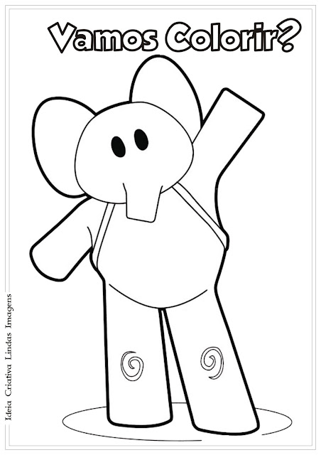 Amiga do Pocoyo - Elly para colorir