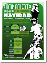 Campamento Urbano de Navida: Pádel, Golf, Fútbol y mucho más en Green Canal Madrid.