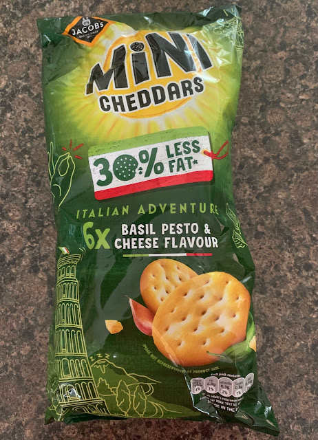 Mini Cheddars with Basil Pesto and Cheese