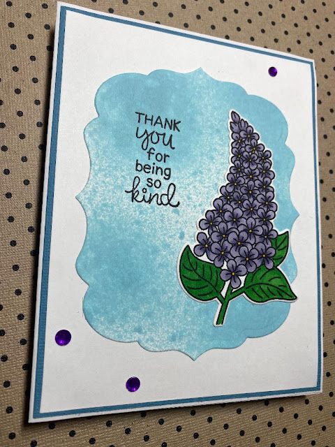 Lilac Card by Young Guest Designer Brennan Keane | Lilac Stamp Set by Newton's Nook Designs #newtonsnook #handmade