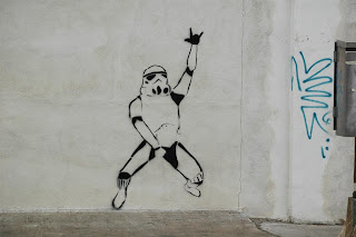 Stormtrooper stencil graffiti