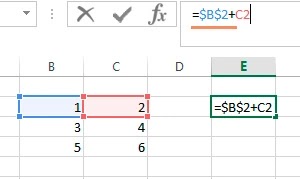Как зафиксировать ячейку в формуле  Excel