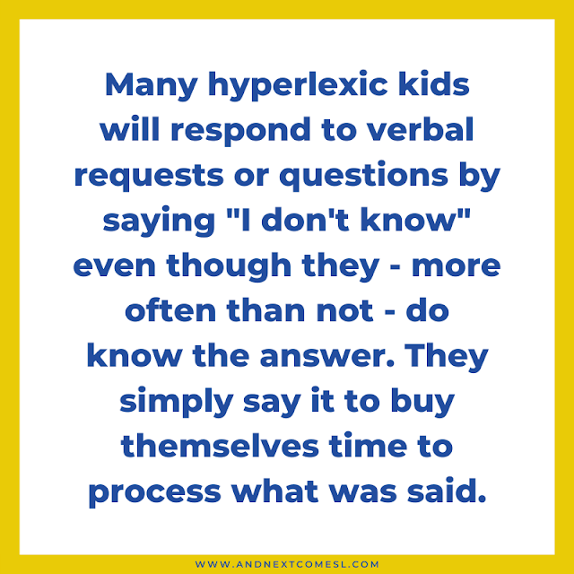 Why hyperlexic kids often say "I don't know"