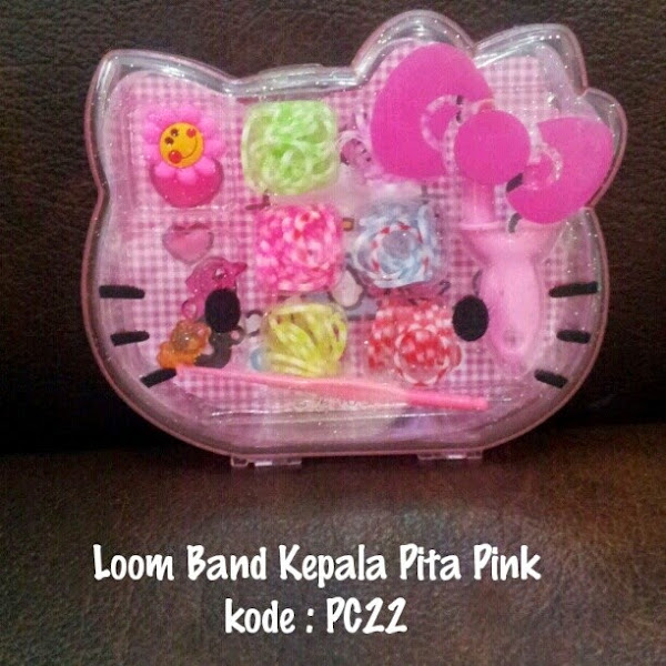 Loom Band Hello Kitty Murah  Grosir Ecer Pita Pink