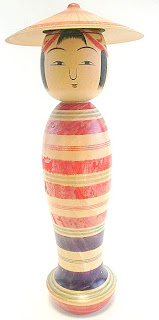 This is a picture of kokeshi.The type is a traditional Tsuchiyu kokeshi.The artisan is Tsunekichi Watanabe.The tall is 20cm,8inch,the max width is 8cm,3inch.