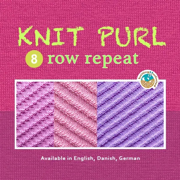 If you're an advanced beginner looking to up your knitting skills, give 8-row repeat knit purl patterns a try