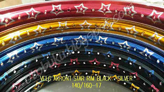 Velg Akront Bintang Star Warna Merah Emas Biru Hitam