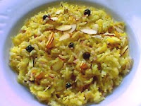 Saffron Rice with Currants and Almonds – Is this a Pilaf? Who cares?