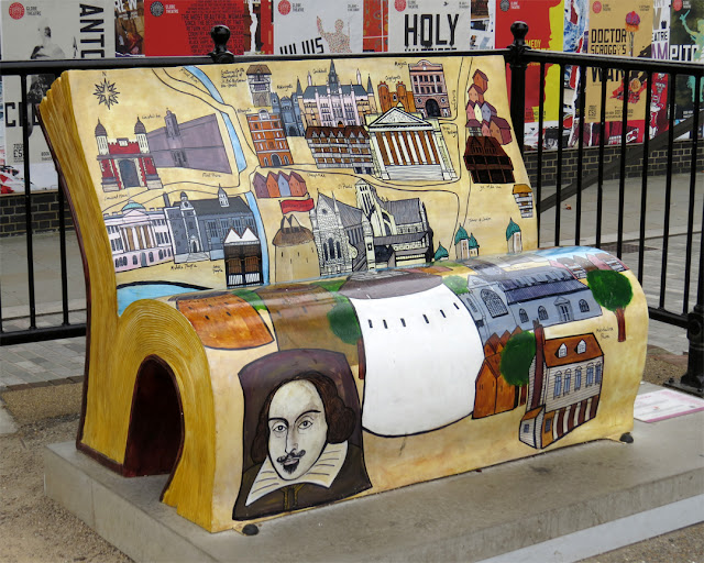 Shakespeare BookBench, New Globe Walk, Bankside, Southwark, London