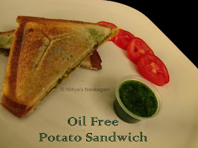 Oil Free Potato Sandwich