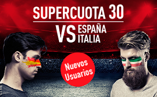 sportium Supercuota 30 España vs Italia + Bono 200 euros codigo JRVM