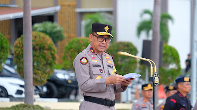Wakapolda Sulteng pimpin Apel Gelar Pasukan Operasi Ketupat 2024 Pengamanan Idul Fitri 1445 H