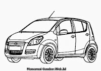 Mewarnai Gambar Mobil Suzuki Splash