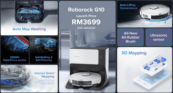 Roborock G10 With Auto Self-Cleaning Dock