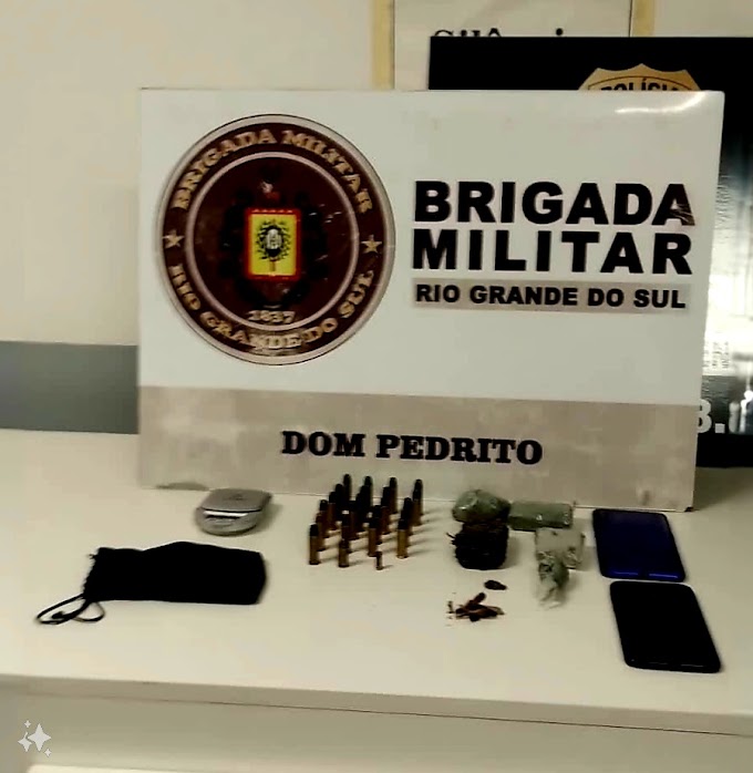 Ação da Brigada Militar resulta em apreensão de drogas e munições em Dom Pedrito
