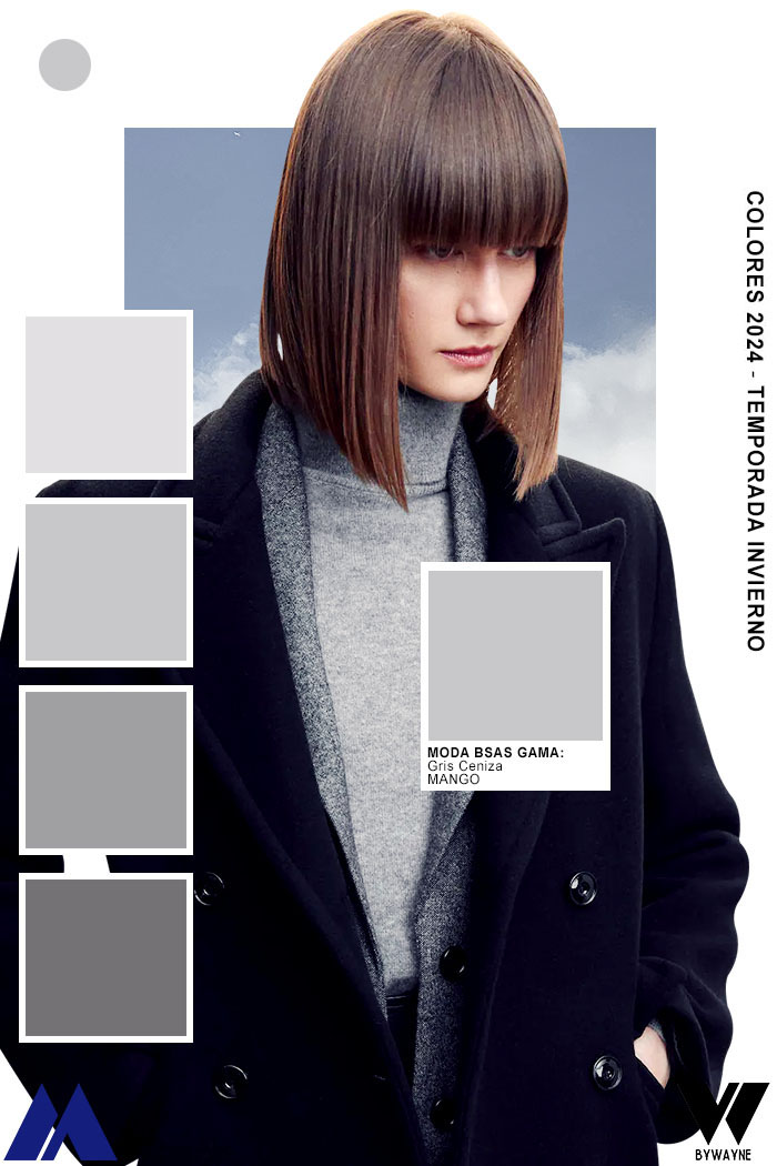 negro gris escala de grises otoño invierno 2024 moda invierno 2024