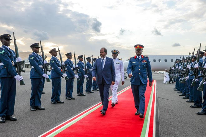 President Mahmoud arrives in Nairobi to participate in the annual meeting of the African Development Bank