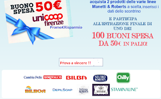 Logo Con Manetti&Roberts vinci buoni spesa da 50 euro