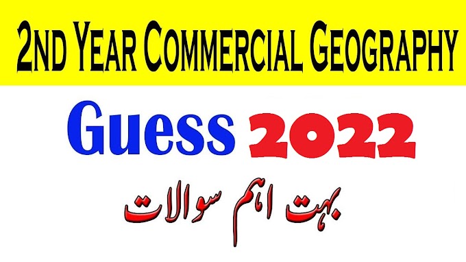 12TH COMMERCIAL GEOGRAPHY GUESS FOR ALL PUNJAB BOARDS ANNUAL EXAMS 2022