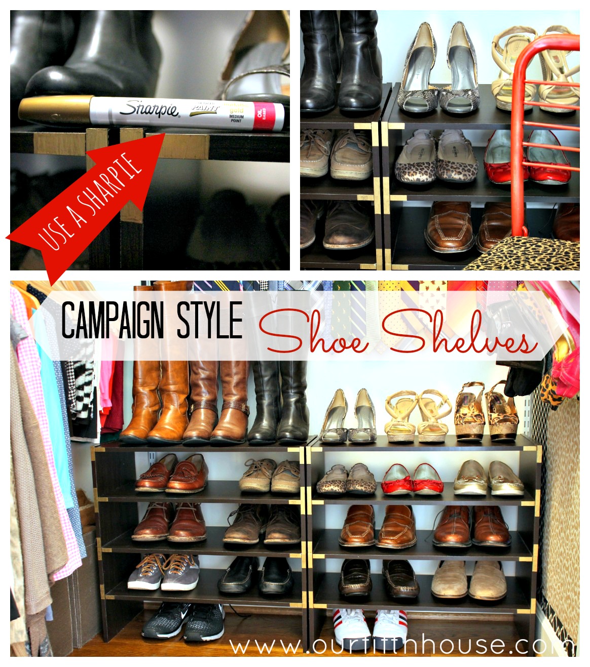 Our Fifth House: DIY Shoe Rack & Campaign Style Shoe Shelves