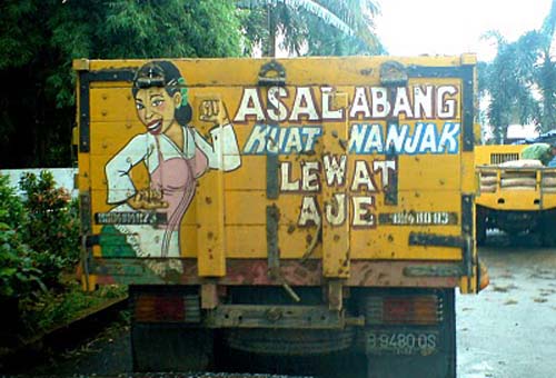  Kata Kata Mutiara Lucu Gokil yang ada di Belakang Truk 